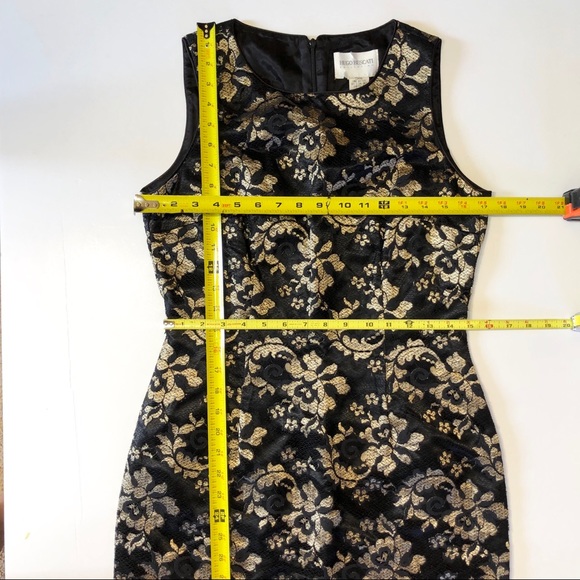 Hugo Buscati Black & Gold Sleeveless Lace Dress - Picture 5 of 8